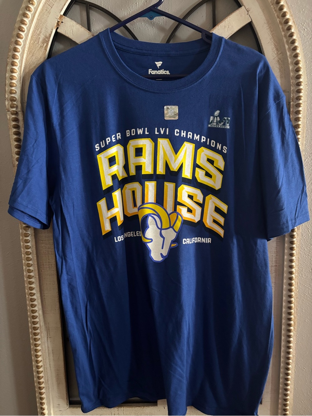 Fanatics Los Angeles Rams Royal Blue and Yellow 'Rams House' Tee